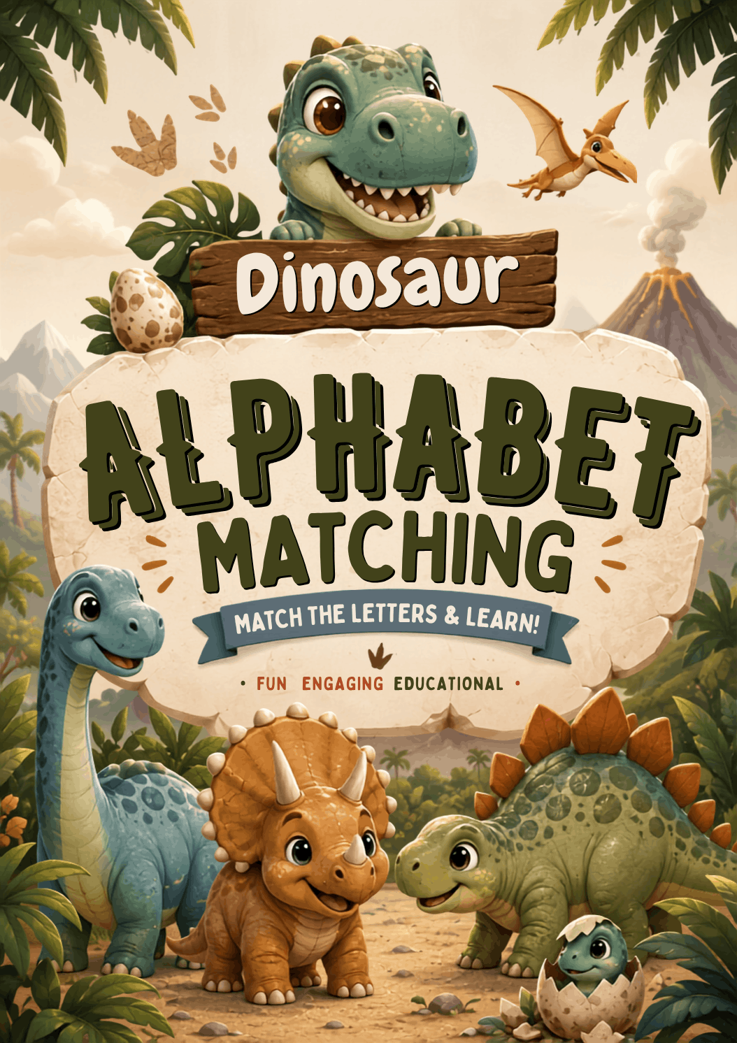 Dinosaur A–Z Activity Book | Trace, Match & Colour - photo 2