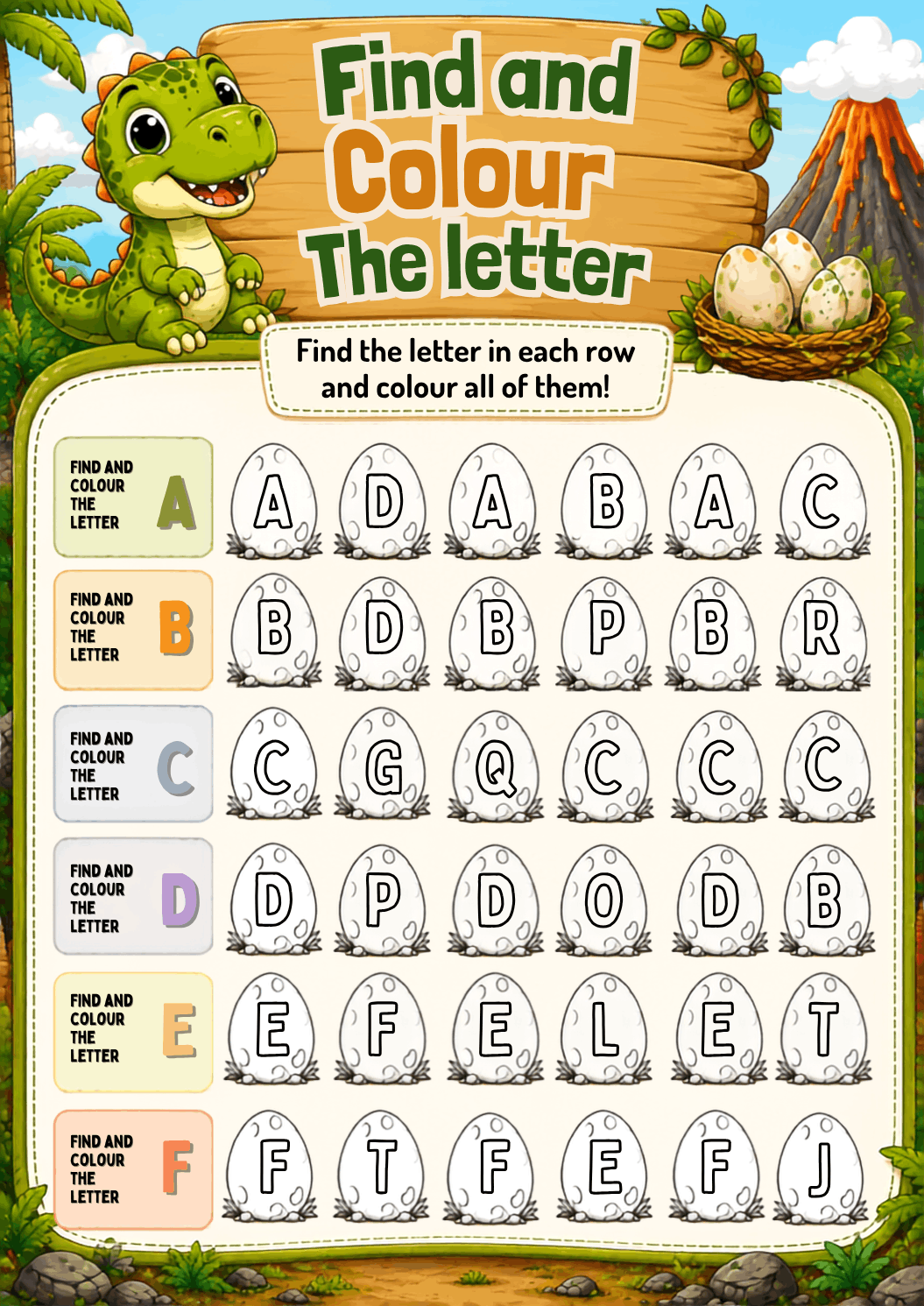 Dinosaur A–Z Activity Book | Trace, Match & Colour - photo 6