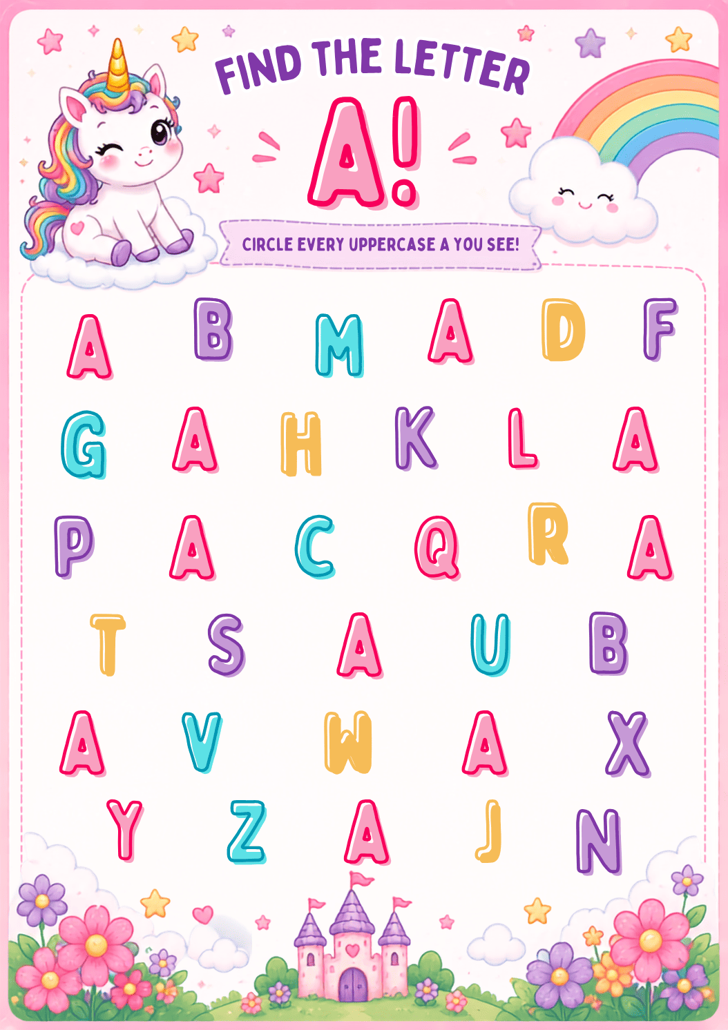 Unicorn A–Z Activity Book | Trace, Match & Colour - photo 5
