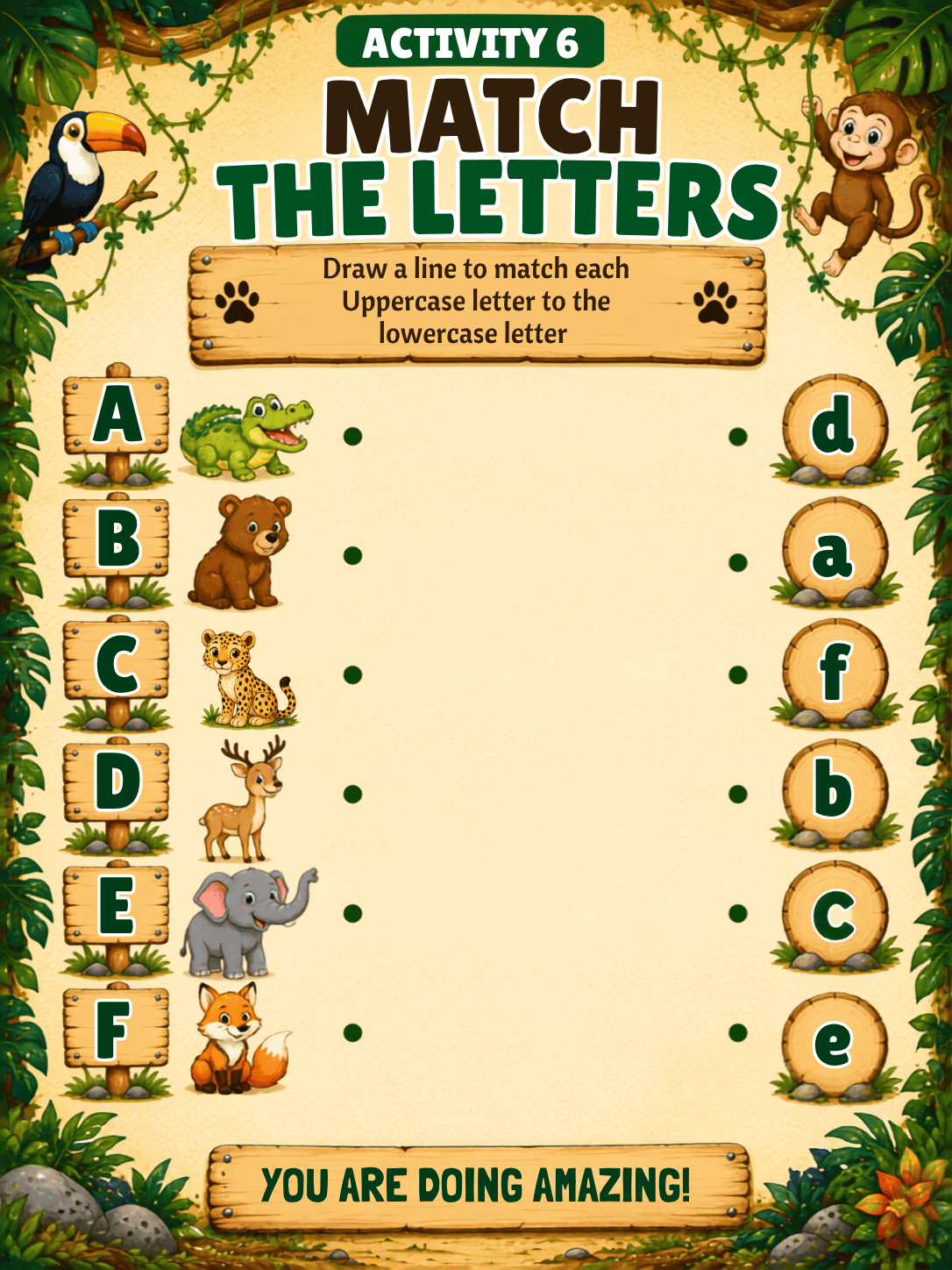Animals A–Z Activity Book | Trace, Match & Colour - photo 5