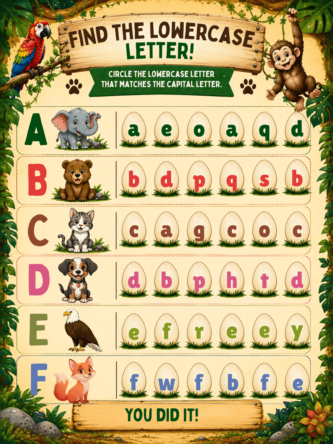 Animals A–Z Activity Book | Trace, Match & Colour - photo 4