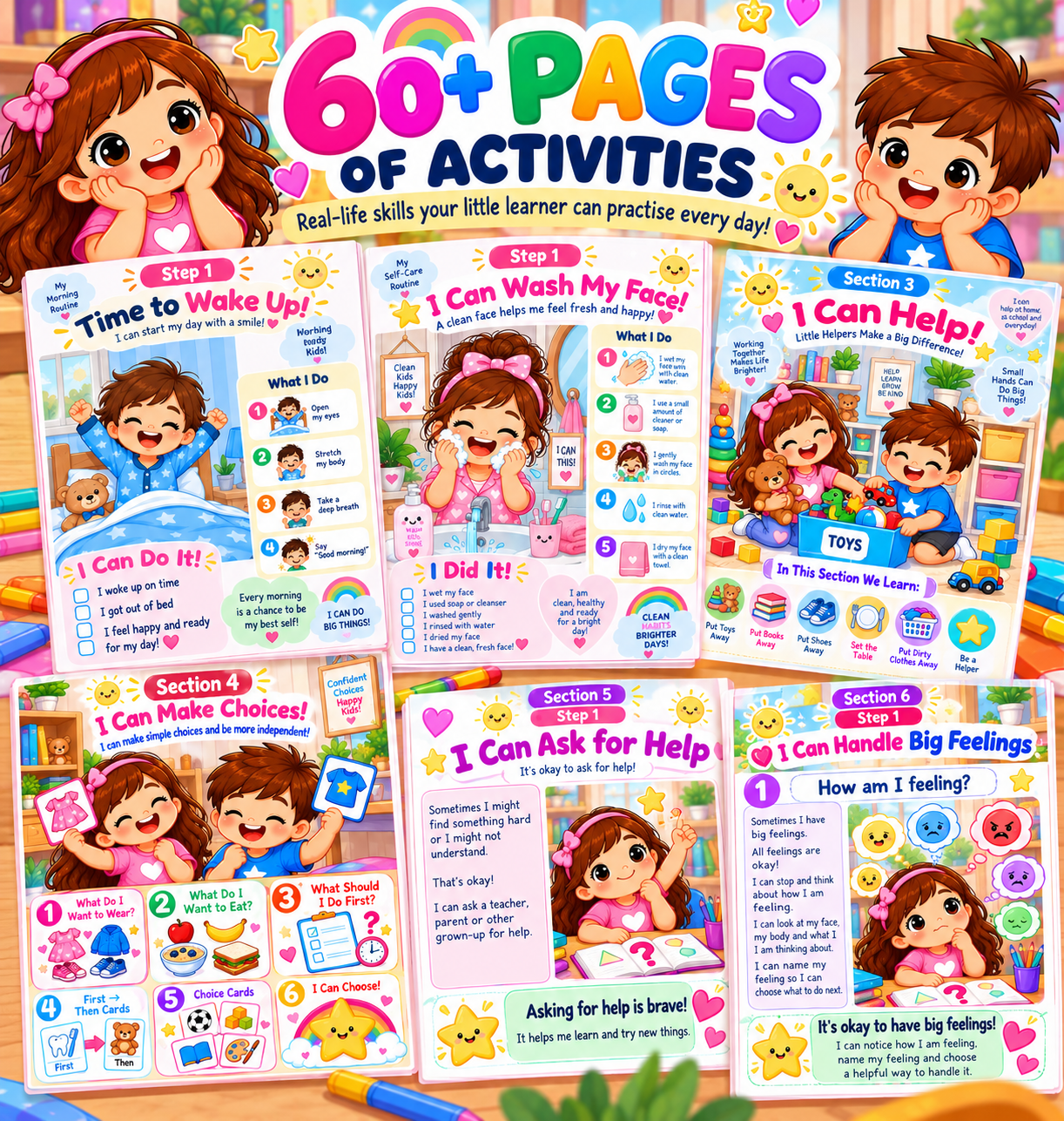 Preschool Independence Workbook | 60+ Pages - photo 3